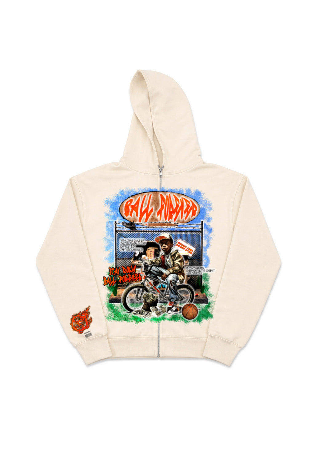 To be a kid thermal zip up hoodie (tan)