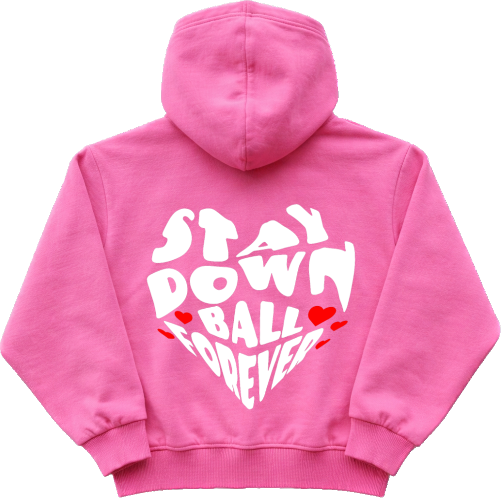 Heart Forever Embroidered Zip Up V2 (PINK)