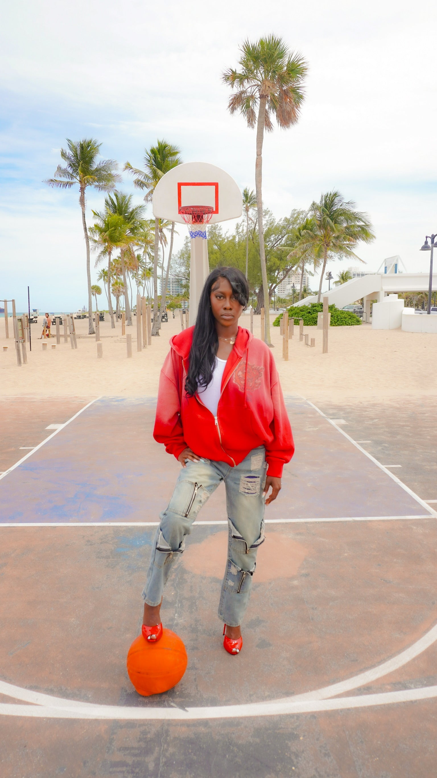 Thermal to be a kid zip up (red)