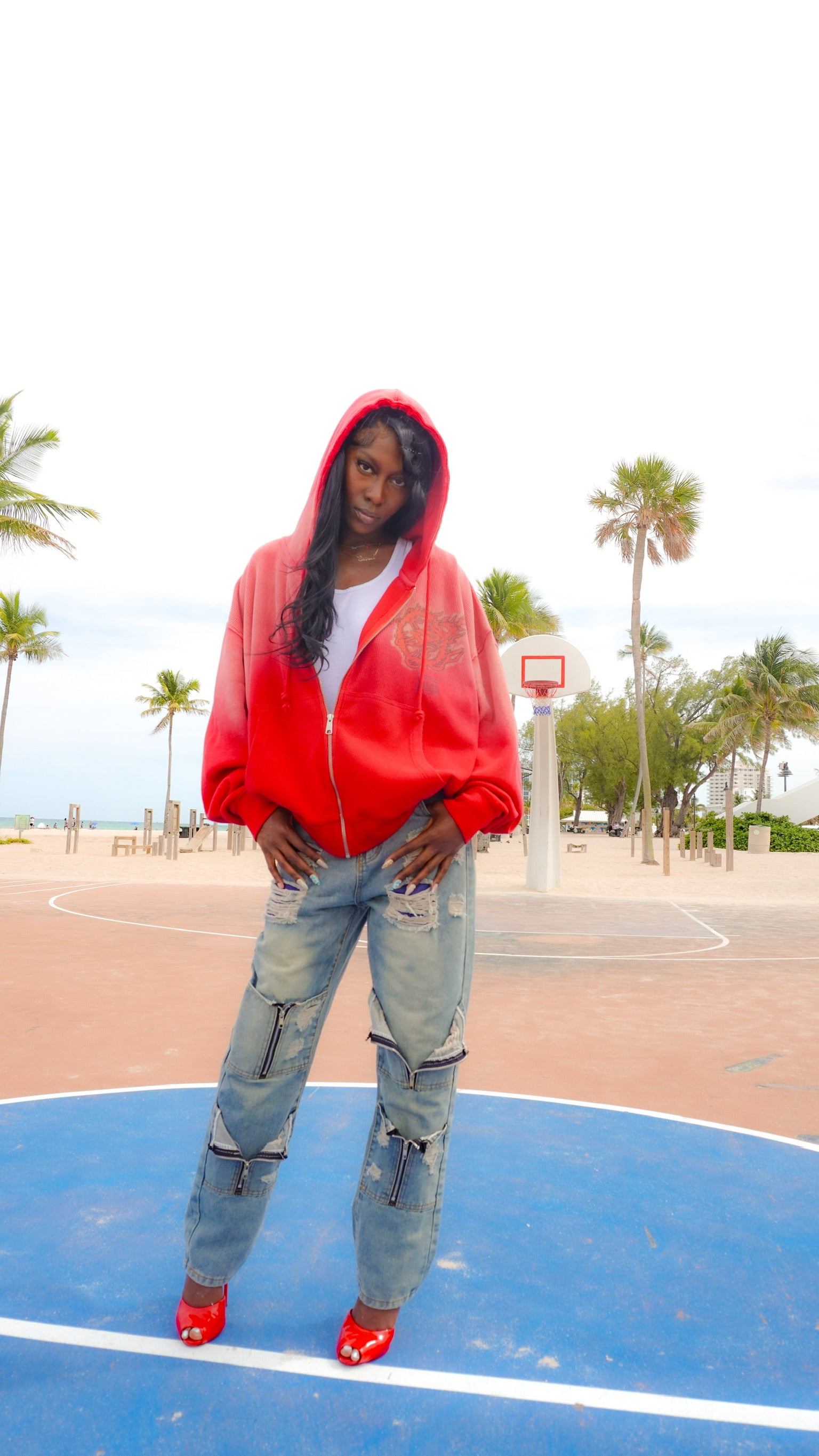 Thermal to be a kid zip up (red)