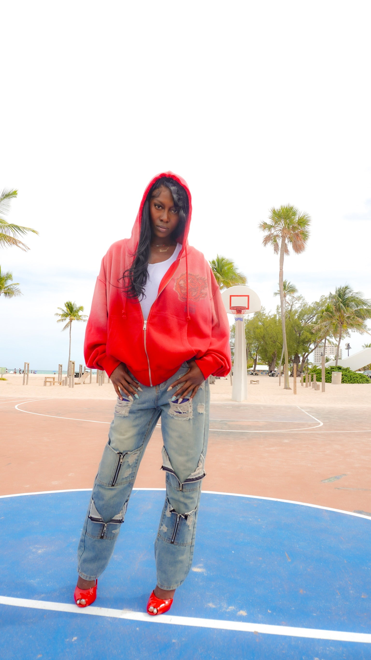 Thermal to be a kid zip up (red)