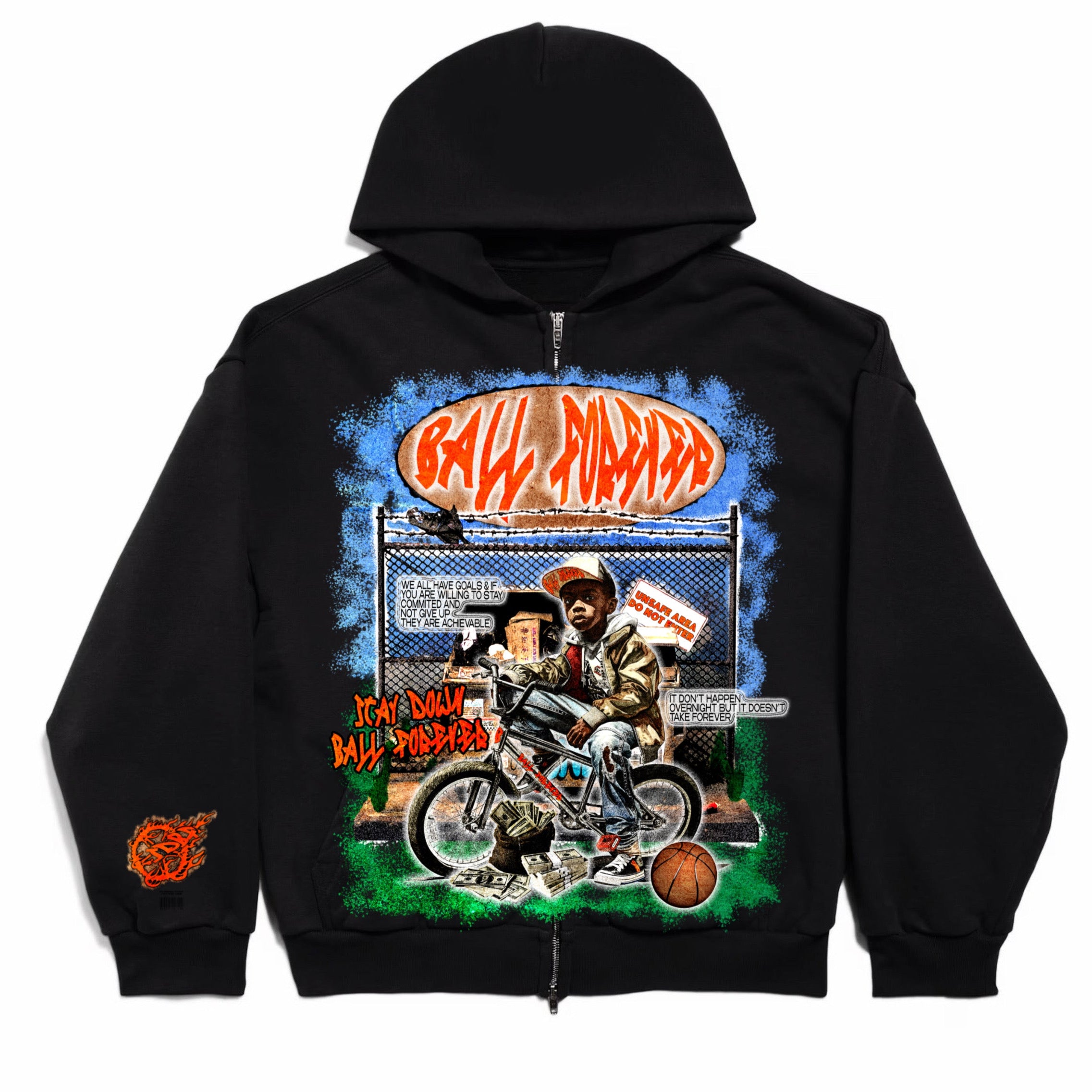 To be a kid again zip up (black)