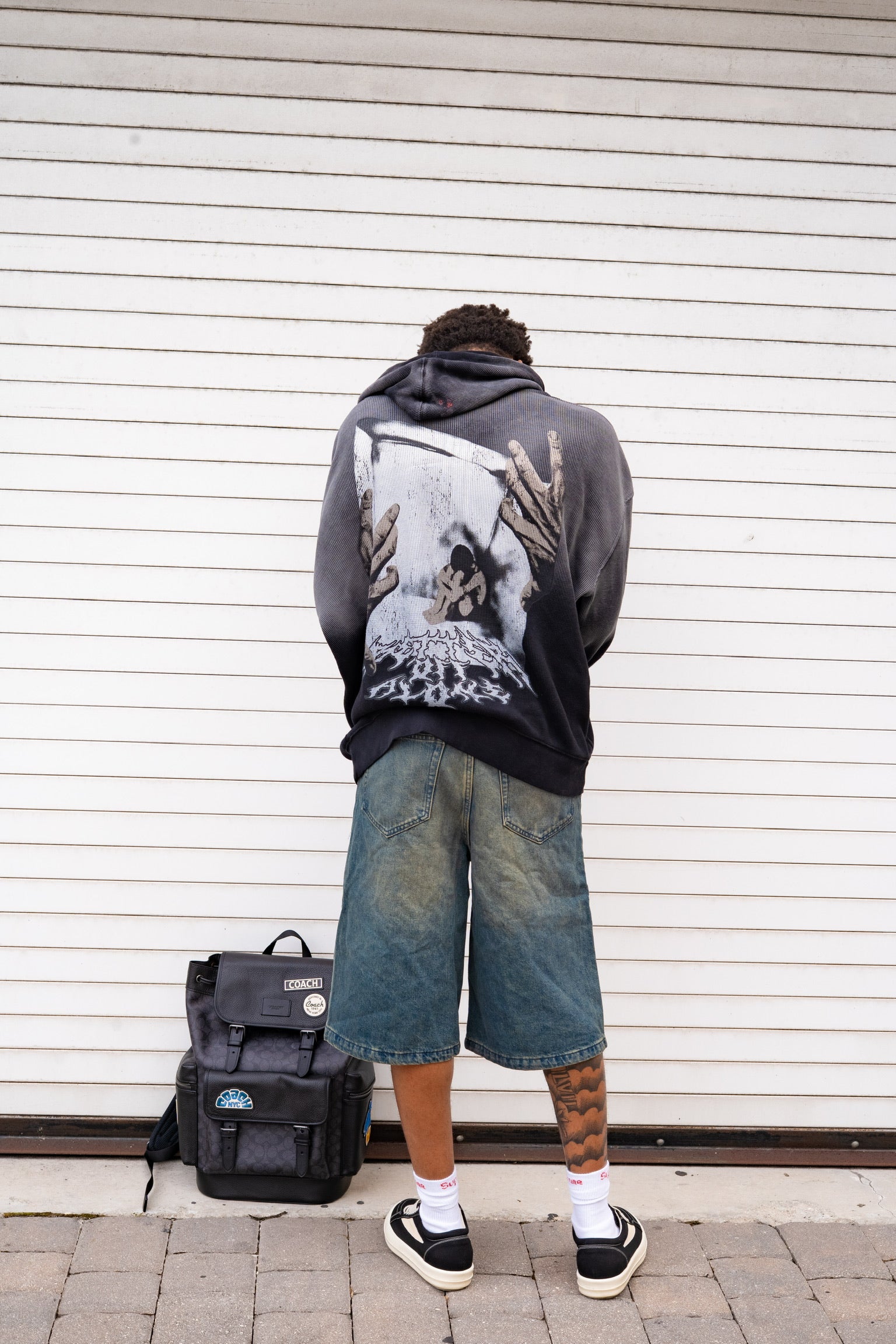 Better Off Alone Acid Wash Thermal Zip up