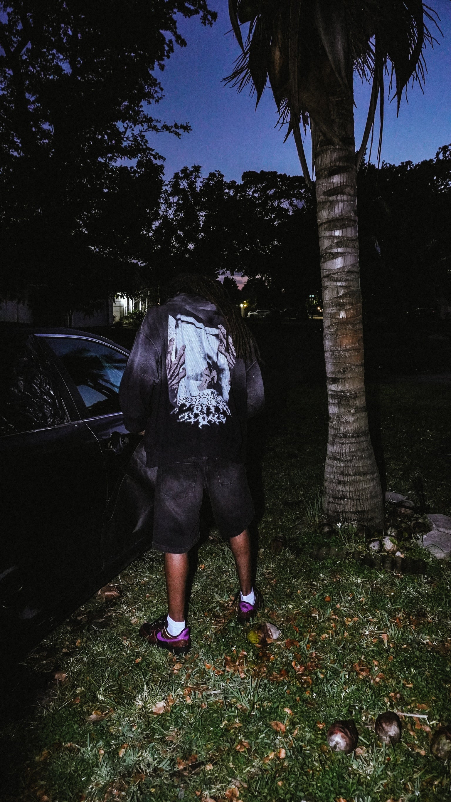 Better Off Alone Acid Wash Thermal Zip up