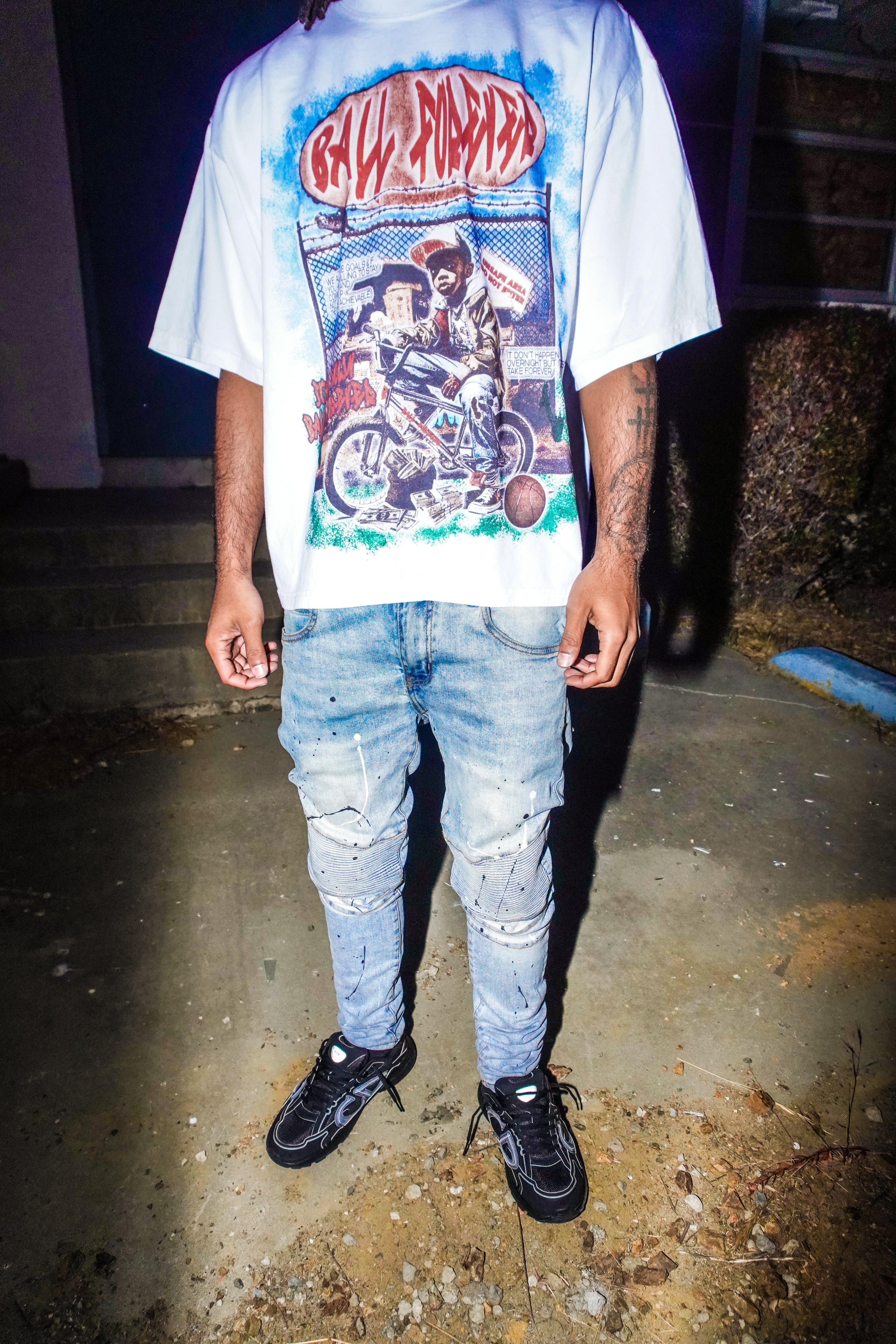 To Be A Kid Again White Tee