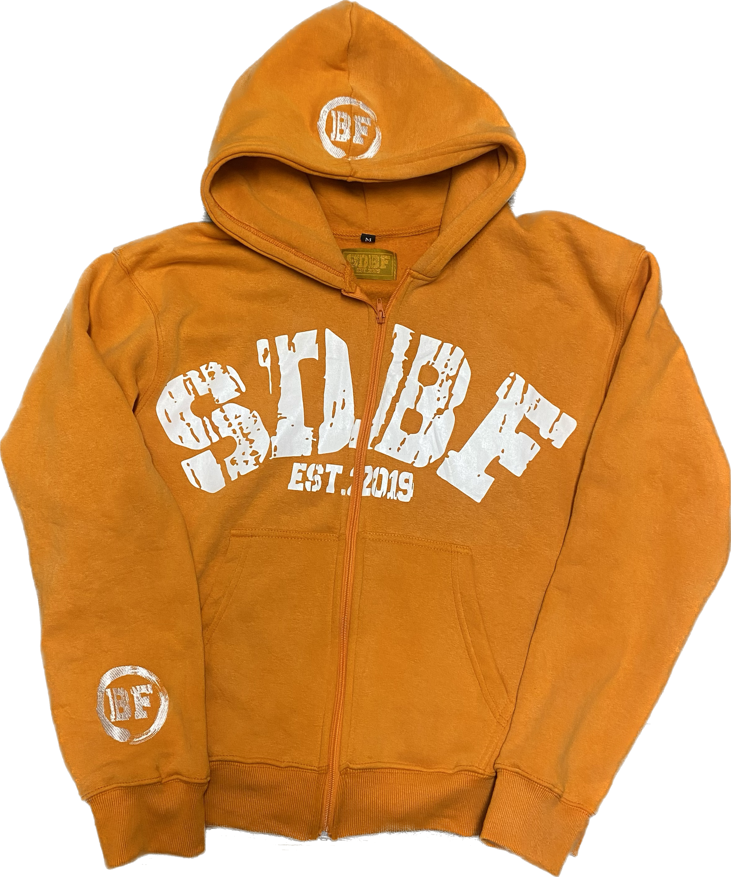 orange washed SDBF Zip Up