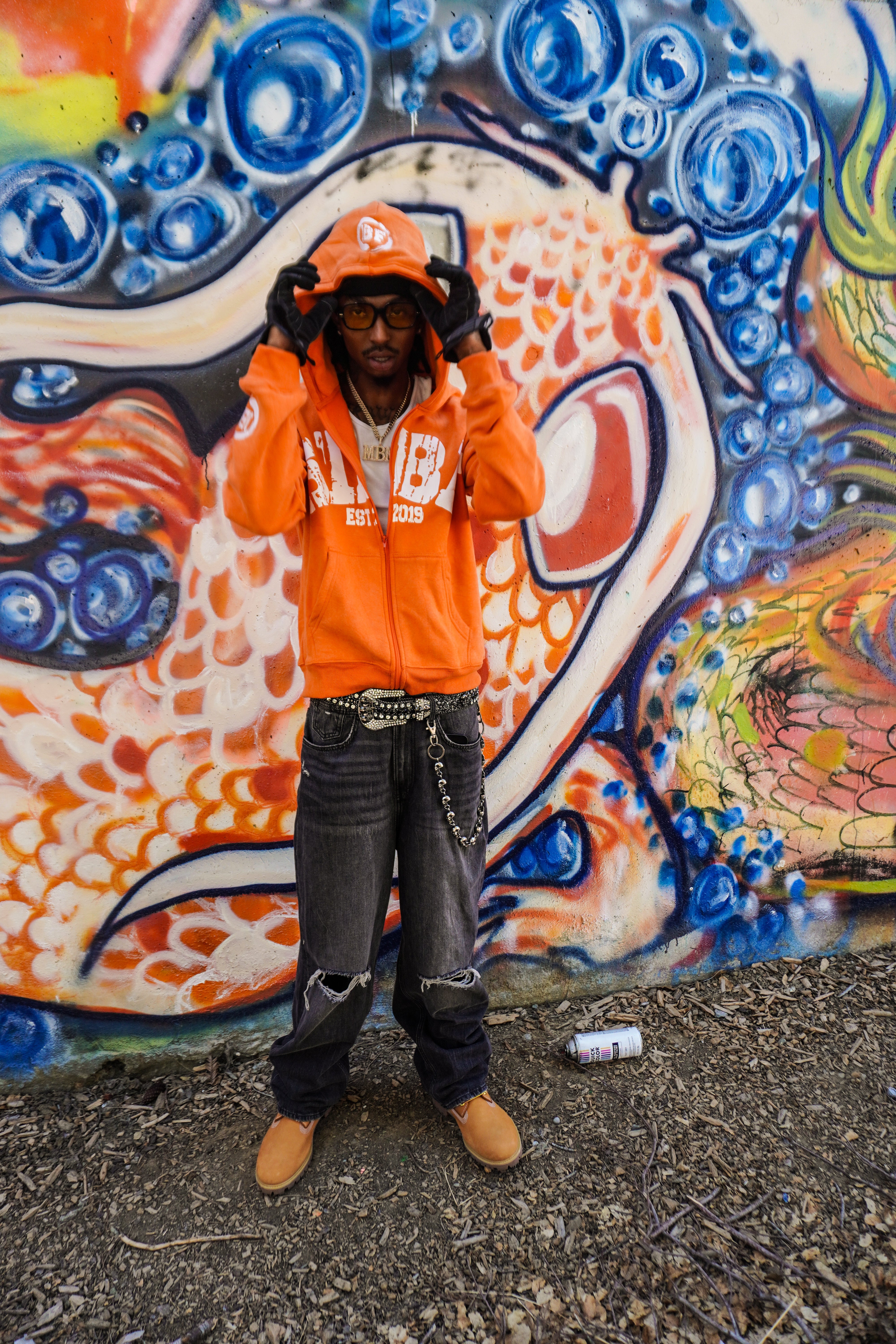 orange washed SDBF Zip Up