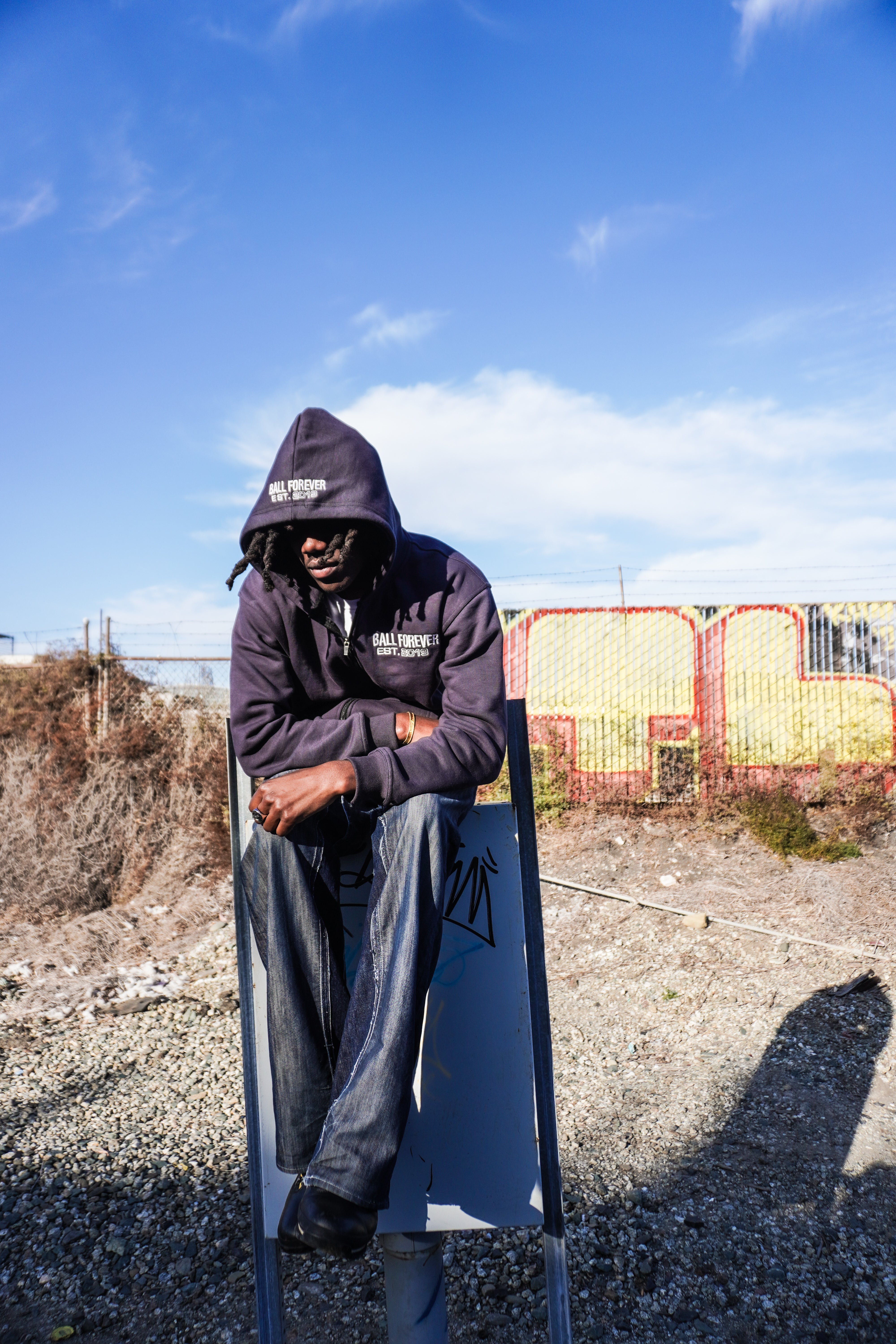 Ball Forever Est Dark Gray Embroidered logo Zip Up