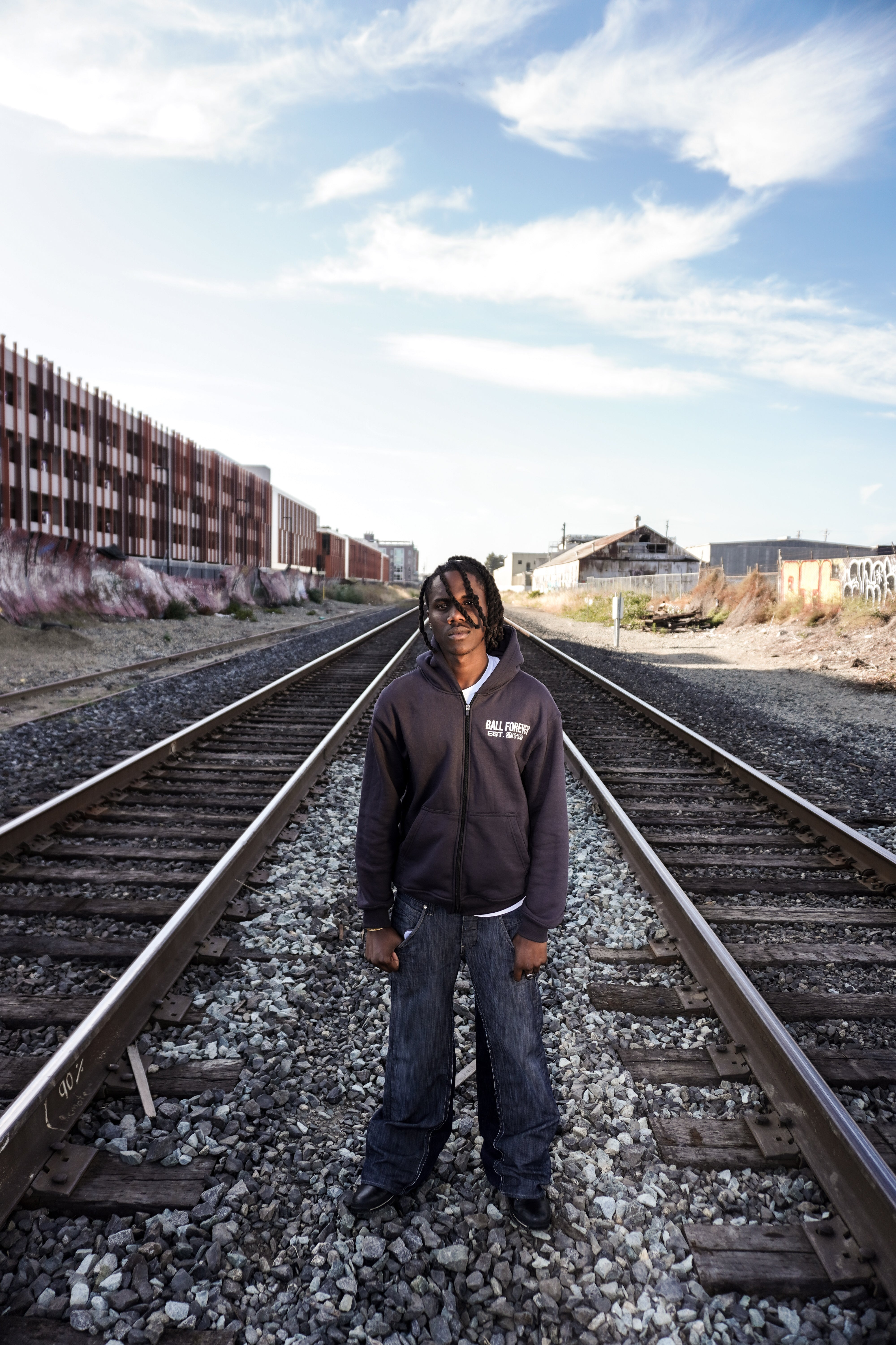 Ball Forever Est Dark Gray Embroidered logo Zip Up