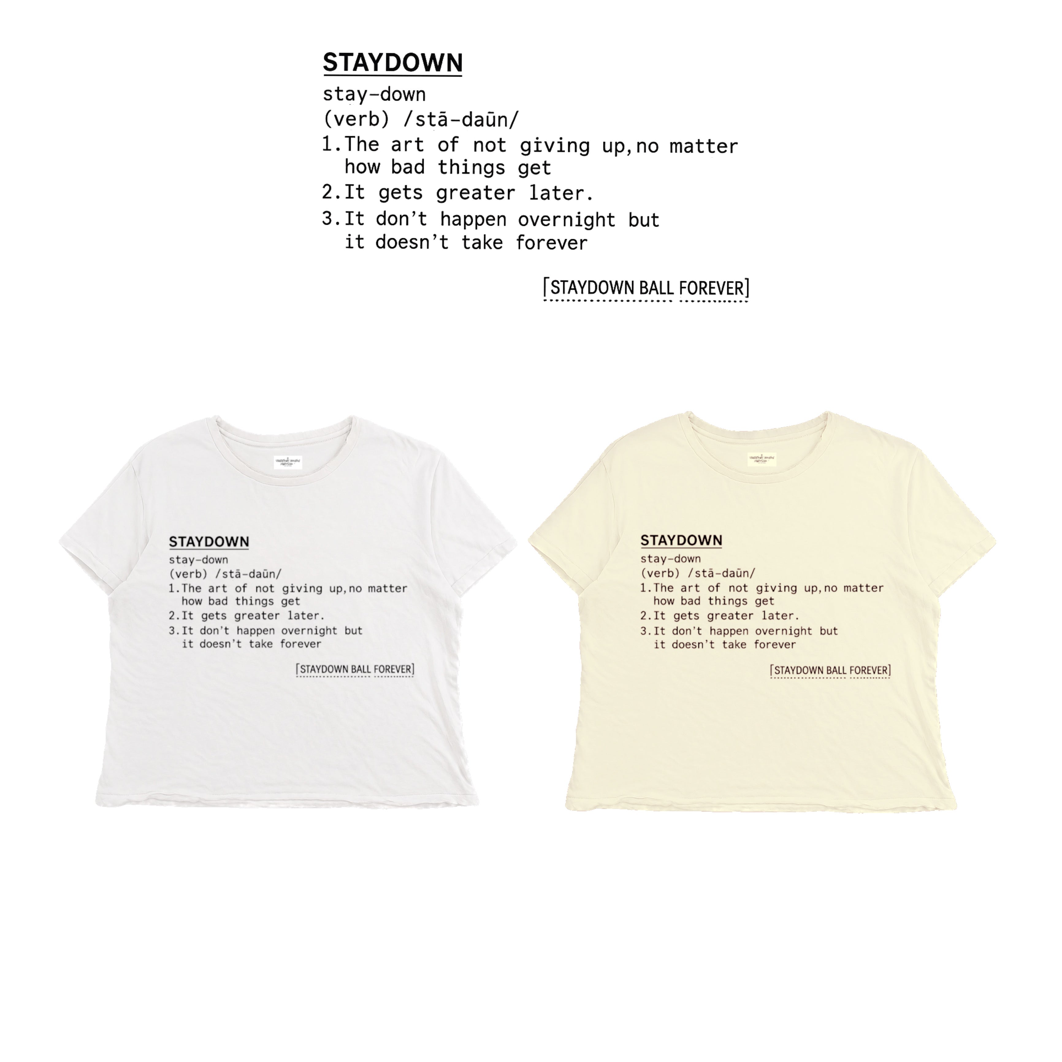 SDBF Definition Tee (cream)
