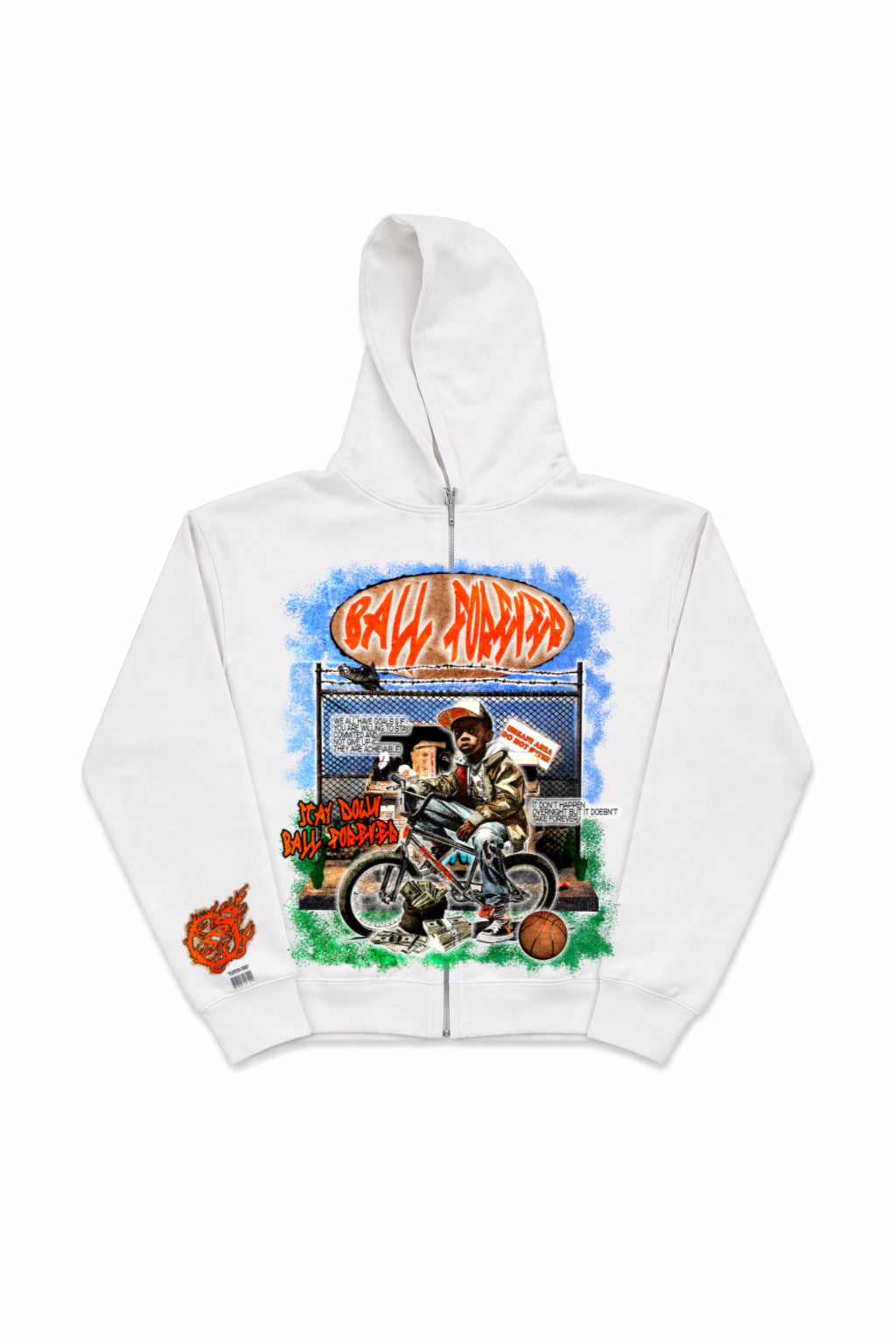 To be a kid zip up (white)