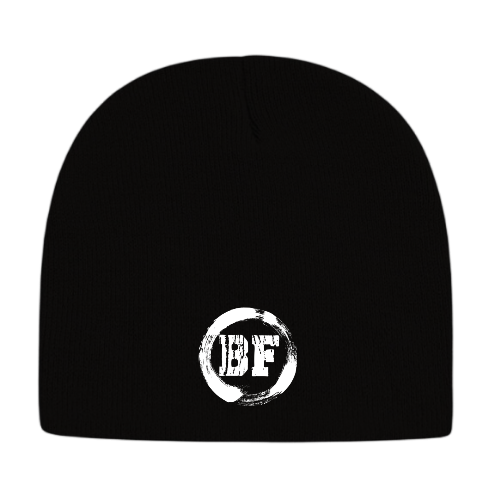 B&W DOUBLE LOGO KNITTED BEANIE CAP