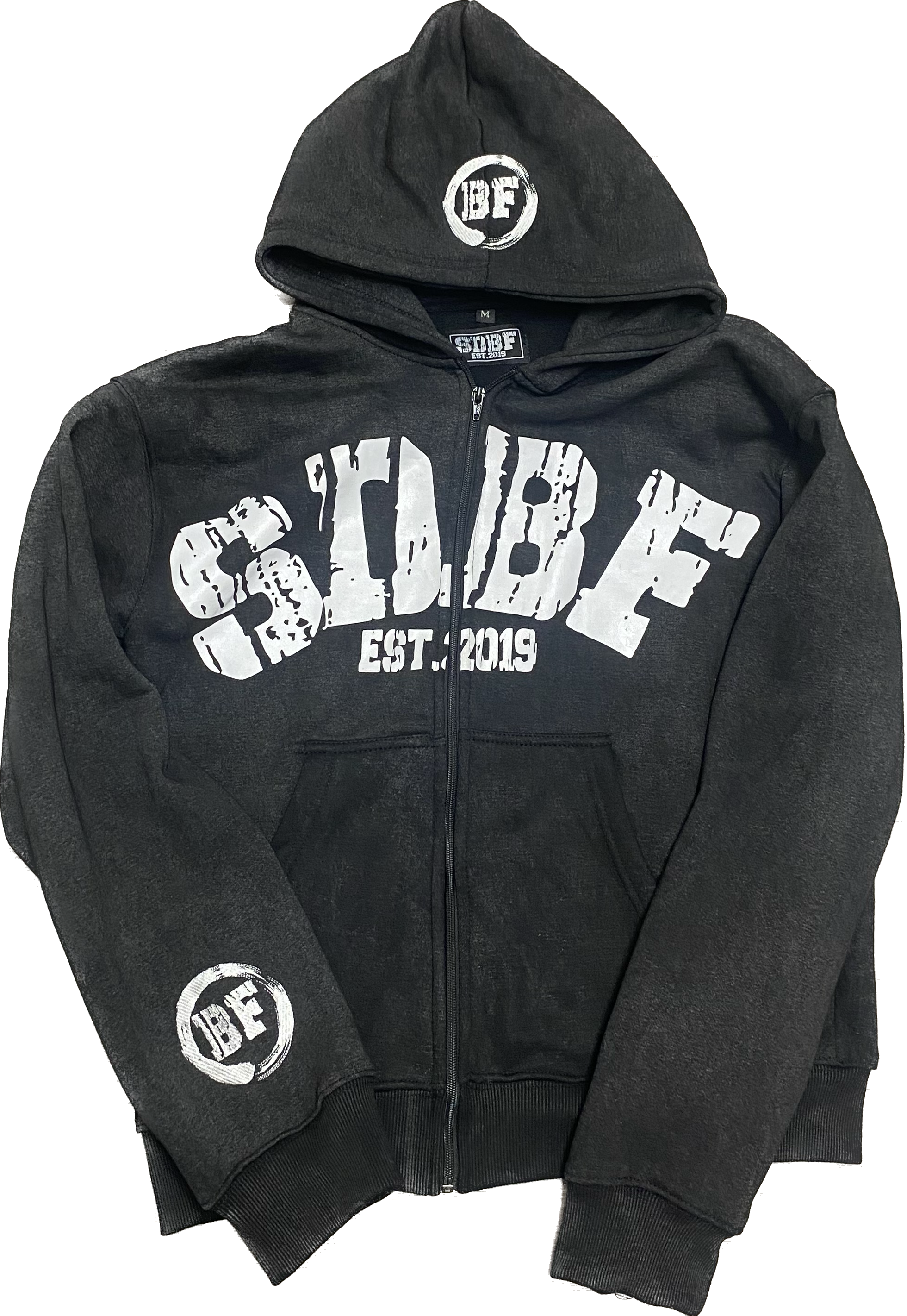 B&W washed SDBF Zip Up