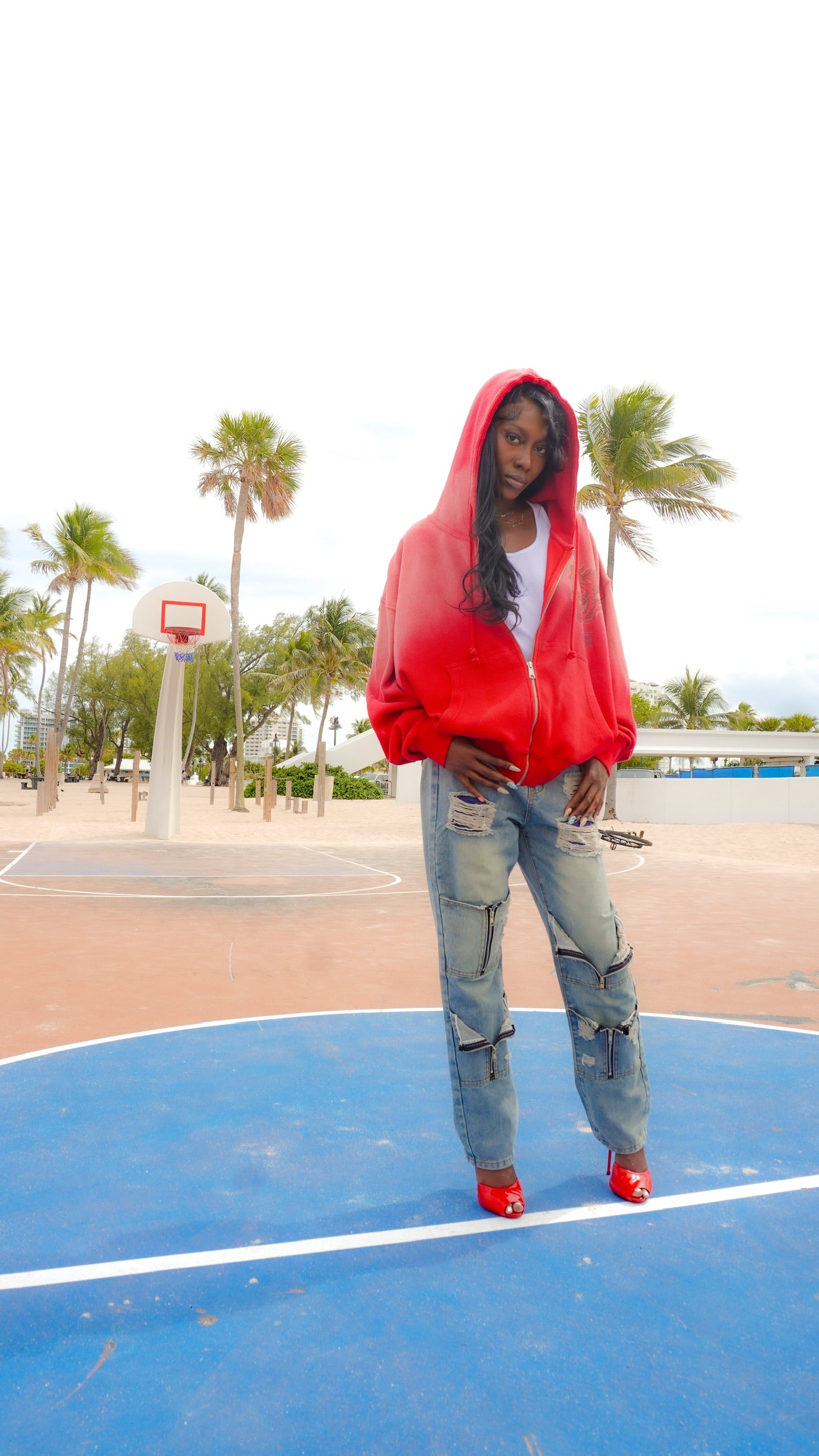 Thermal to be a kid zip up (red)