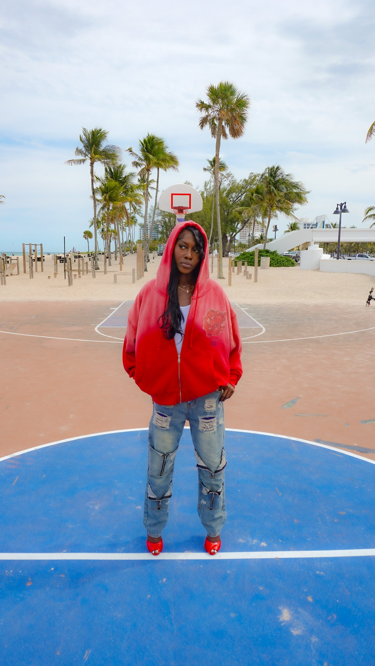 Thermal to be a kid zip up (red)