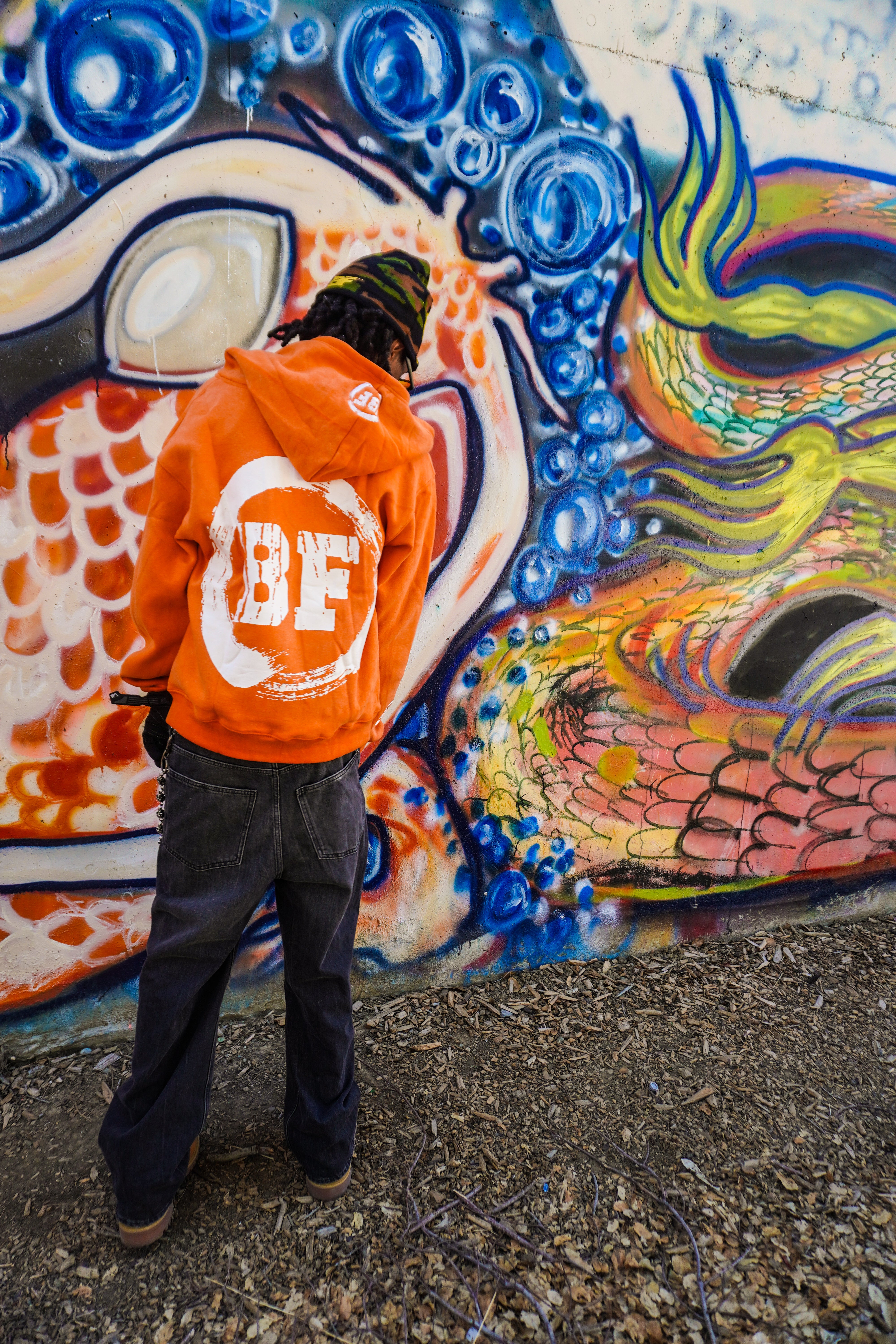 orange washed SDBF Zip Up